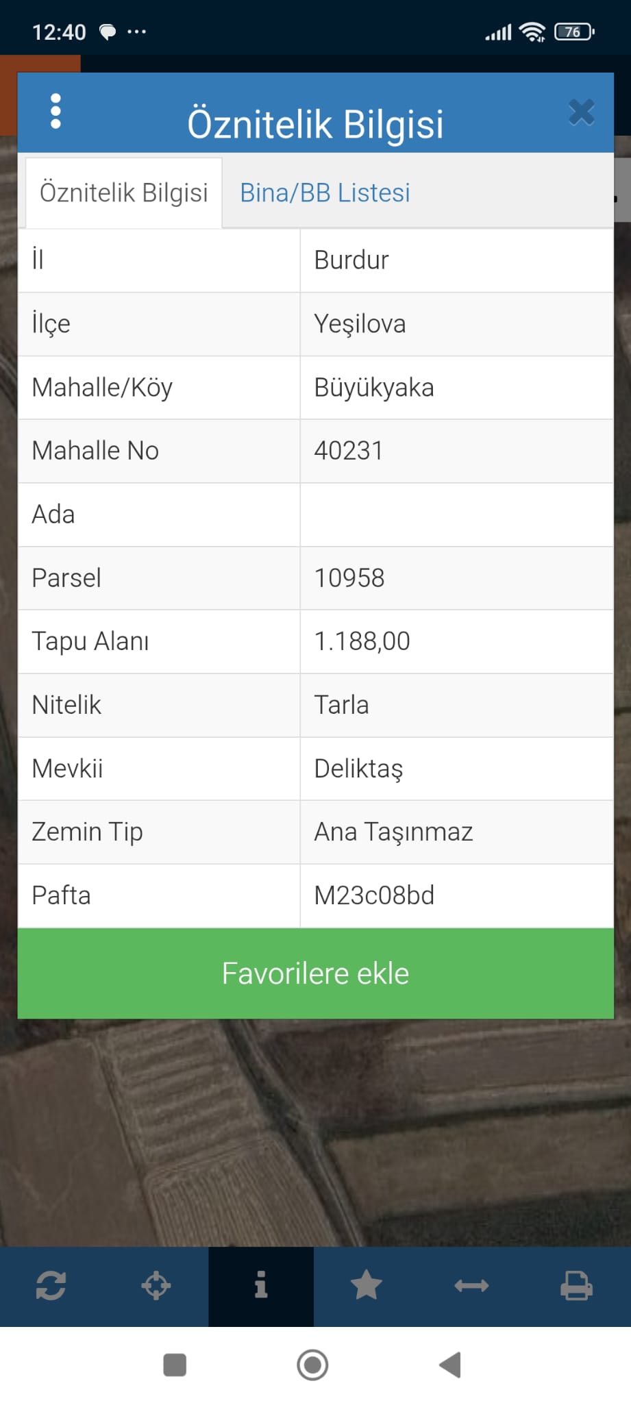 BURDUR YEŞİLOVA BÜYÜKYAKA DA SATILIK TARLA